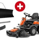 Husqvarna Profi Allrad-Frontmäher R 420TsX AWD inkl. Mähdeck Combi 122 - Winterpaket mit Schneeschild, Gummileiste und Heckgewicht